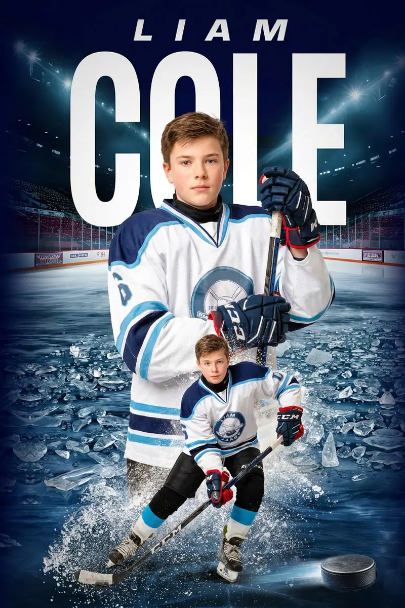 youth hockey poster design